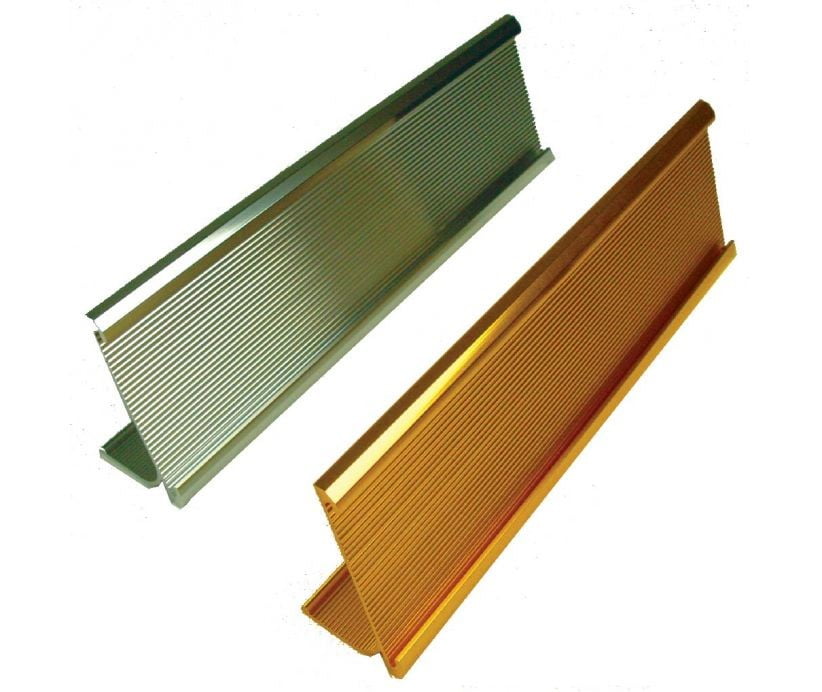 DESK PLATE HOLDER, SILVER, 2X10
