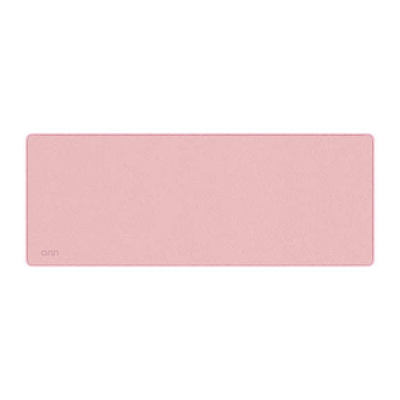 onn Desktop Mat, Rectangle, Polyester Surface with Nonslip Natural Rubber Backing, Pearl Blush, 32" x12"