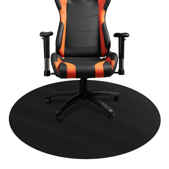 DESKU - Circle Gaming Chair Mat, Computer and Office Chair Mat for Carpet, Black, 46 Inches