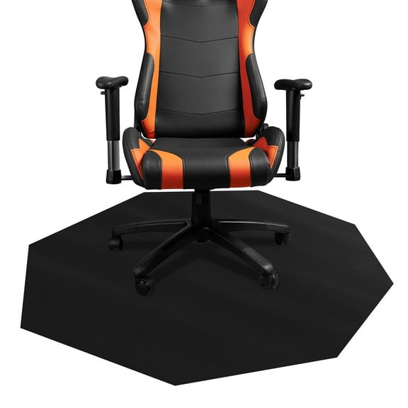 DESKU - Octagon Gaming Chair Mat, Computer and Office Chair Mat for Carpet, Black, 46 Inches x 49.5 Inches, Made in The USA