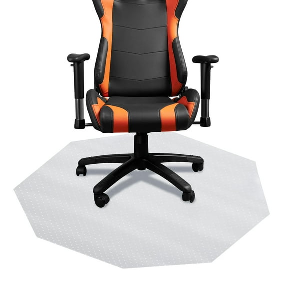 DESKU - Octagon Gaming Chair Mat, Computer and Office Chair Mat for Carpet, Clear, 46 Inches x 49 Inches