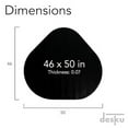 thumbnail image 1 of DESKU Rounded Triangle Desk Chair Mat – Heavy-Duty PVC Mats Optimised for Carpet Floor Protection, Black, 46x50 Inches, Made in The USA, 1 of 6