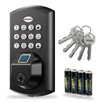 Lock Box Keypad Entry DESLOC B200 Smart Lock with Wave Handle, Fingerprint Keyless Entry Door ...