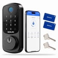 thumbnail image 1 of DESLOC B200 Fingerprint Smart Door Lock, Keyless Entry Door Lock, Touchscreen Keypad Deadbolt, App Control, Smart Locks for Front Door, Black, 1 of 11