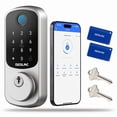 thumbnail image 1 of DESLOC B200 Fingerprint Smart Door Lock, Keyless Entry Door Lock, App Control, Smart Locks for Front Door, Smart Deadbolt Lock, Touchscreen Keypad, Emergency Power Port, Silver, 1 of 10
