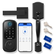 DESLOC B200 Keyless Entry Door Lock with Handle Set, Smart Deadbolt Lock for Front Door, Electronic Keypad