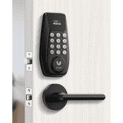 DESLOC C100 Keyless Entry Smart Door Lock with Lever Set, Smart Lock for Front Door With Touchscreen, Keypad Deadbolt, Auto-Lock, Easy DIY Installation, Black