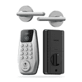 thumbnail image 1 of DESLOC Smart Door Lock with Lever Set and Touchscreen, Keyless Entry Door Lock with 100 Fingerprints Storage, Keypad Deadbolt for Front Door, 12-Month Battery, Easy Installation-Silver, 1 of 7