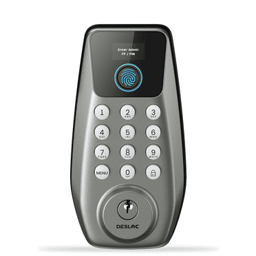 DESLOC Smart Door Lock with Touchscreen, Keyless Entry Door Lock with 100 Fingerprints Storage, Keypad Deadbolt for Front Door, 12-Month Battery, Easy Installation-Nickel