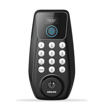 DESLOC Smart Door Lock with Touchscreen, Keyless Entry Door Lock with 100 Fingerprints Storage, Keypad Deadbolt for Front Door, 12-Month Battery, Easy Installation-Black