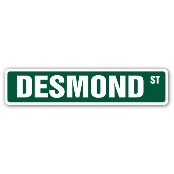 DESMOND Street Sign Childrens Name Room Sign | Indoor/Outdoor | 36" Wide
