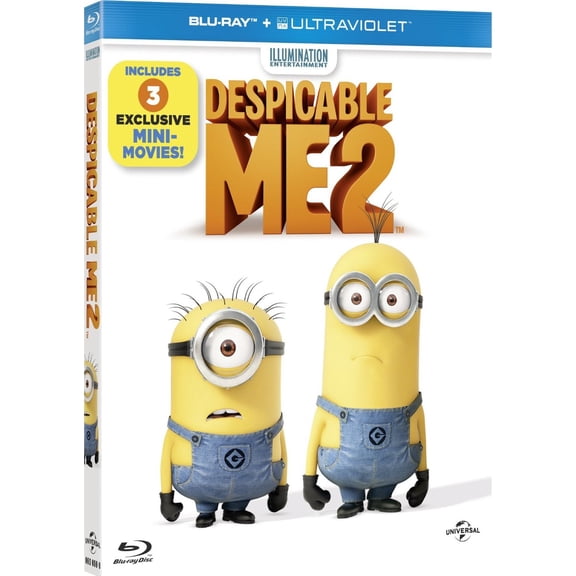 Despicable Me 2 Hilarious Minion Adventure with 3 Bonus Mini-Movies Blu-ray Region Free