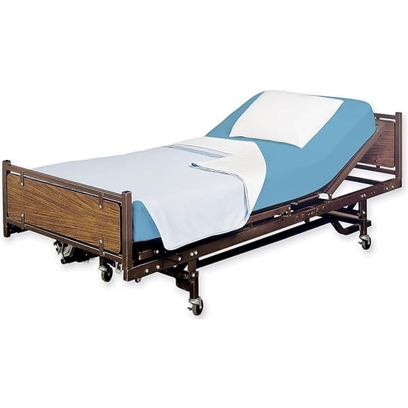 DESTINY CRESCENT BEDDING Hospital Twin Extra Long 100% Cotton Jersey Sheet Set - Soft and Comfy Twin XL Light Blue