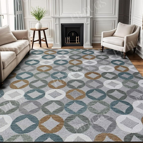 DESTRY 8' X 10'Area Rug Handcrafted Motif Floral Design Oriental Traditional Design Non-Shedding Fine Wool Pile & Easy-Care Areas in Living Room Bedroom