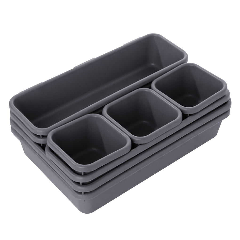 DESTYER 8pcs/set Drawer Divider Plastic Storage Box Insert Tray Office Home Organizer Supplies