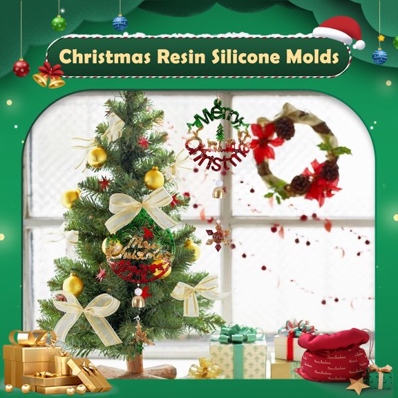 DESTYER Epoxy Resin Molds Unleash Creativity Molds For DIY Projects Christmas Resin Ornament Molds