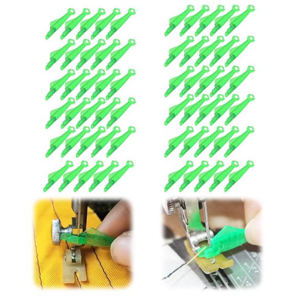DESTYER Green Portable Sewing Accessories Convenient Tool For On Go Sewing Sewing Machine Needle Threader green 30pcs