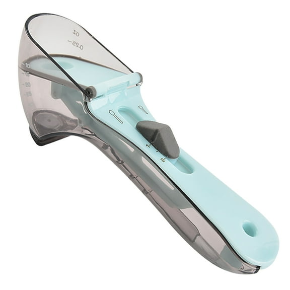 DESTYER Measuring Cup Adjustable Spoon Kitchen Plastic Baking Dry Fluid Seasoning Scoop with Scale Small