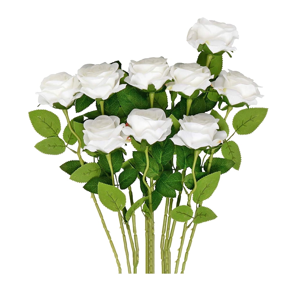 DESTYER Pack of 9 Artificial Flowers DIY Fake Rose Wedding Gifts