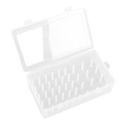 DESTYER Sewing Thread Box 42 Spools Large Capacity Plastic Storage Empty Embroidery Cross-stitch Dust-proof Container Accessories Clear