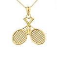 thumbnail image 1 of DETAILED TENNIS RACKETS PENDANT NECKLACE IN YELLOW GOLD, 1 of 1