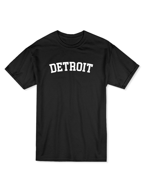 DETROIT City Show The Pride Men Black T-Shirt, Male Large