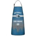 thumbnail image 1 of DETROIT Custom Aprons for Men Women, Personalized Football Style Apron with Name and Number, Customized Apron with Pockets Gift, 1 of 7