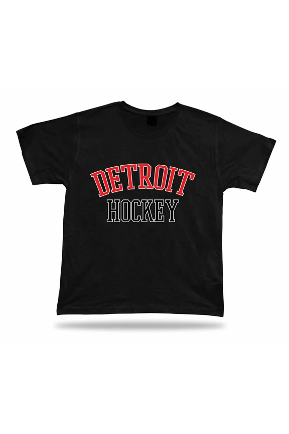 DETROIT HOCKEY t-shirt tee red white MI USA ice apparel winter design