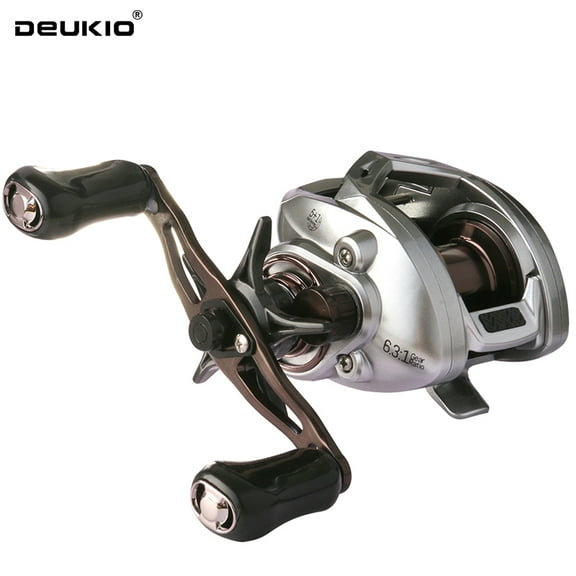 DEUKIO Chinese Dragon Baitcasting Reel 6.3:1 Carbon Fiber 8KG MAX Drag Power Brake Fishing Reels Baitcaster Sea Fishing