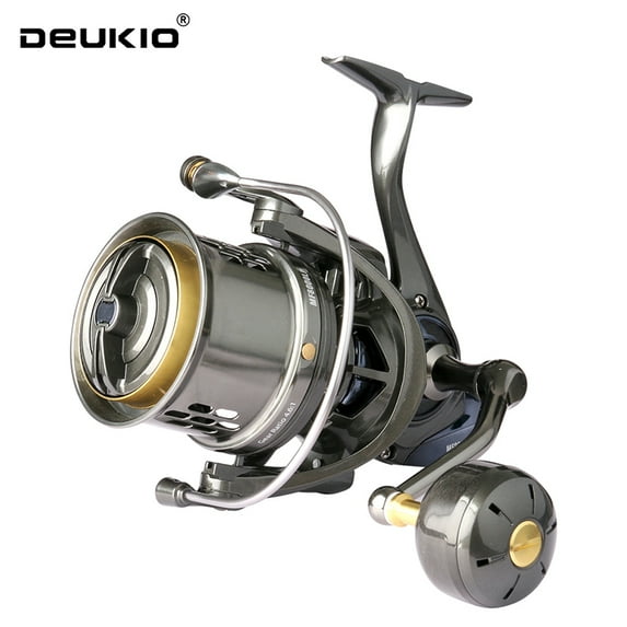 DEUKIO Long Shot Jigging Spinning Reel 8000 10000 12000 Series 8+1BB Surf Fishing Reels 44LB Max Drag Saltwater Big Reel