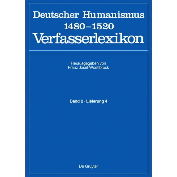 DEUTSCHE LITERATUR DES MITTELALTERS, BAND 2/LIEFERUNG 4, STAMLER, JOHANNES (FORTS.) - ZASIUS