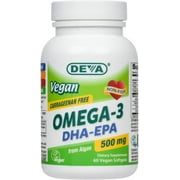 DEVA Vegan DHA-EPA / 500 mg Potency / Carrageenan-Free