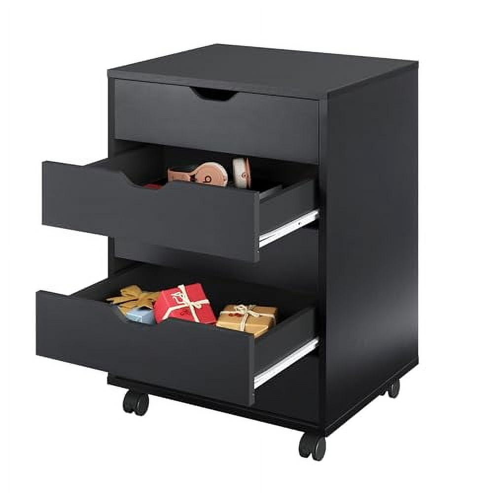 DEVAISE 5-Drawer Chest, Wood Storage Dresser file Cabinet with Wheels ...