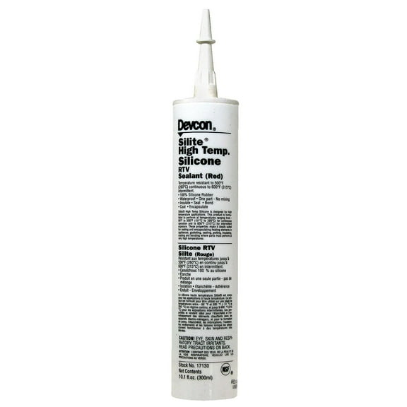 Silite High Temp Silicone RTV Sealant, 10.3 oz, Cartridge, Red