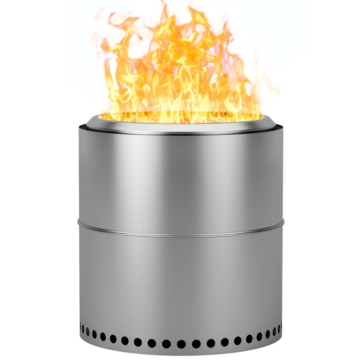 DEVOKO Stainless Steel smokeless Fire Pit, Outdoor Grill Wood Burning  Portable Firepit Stainless Steel for Backyard Patio Garden Picnic Camping  Bonfire(15 Inch) - Walmart.com