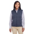 thumbnail image 1 of DEVON & JONES DG797W LADIES' NEWBURY MELANGE FLEECE VEST, 3XL, NAVY HEATHER, 1 of 4