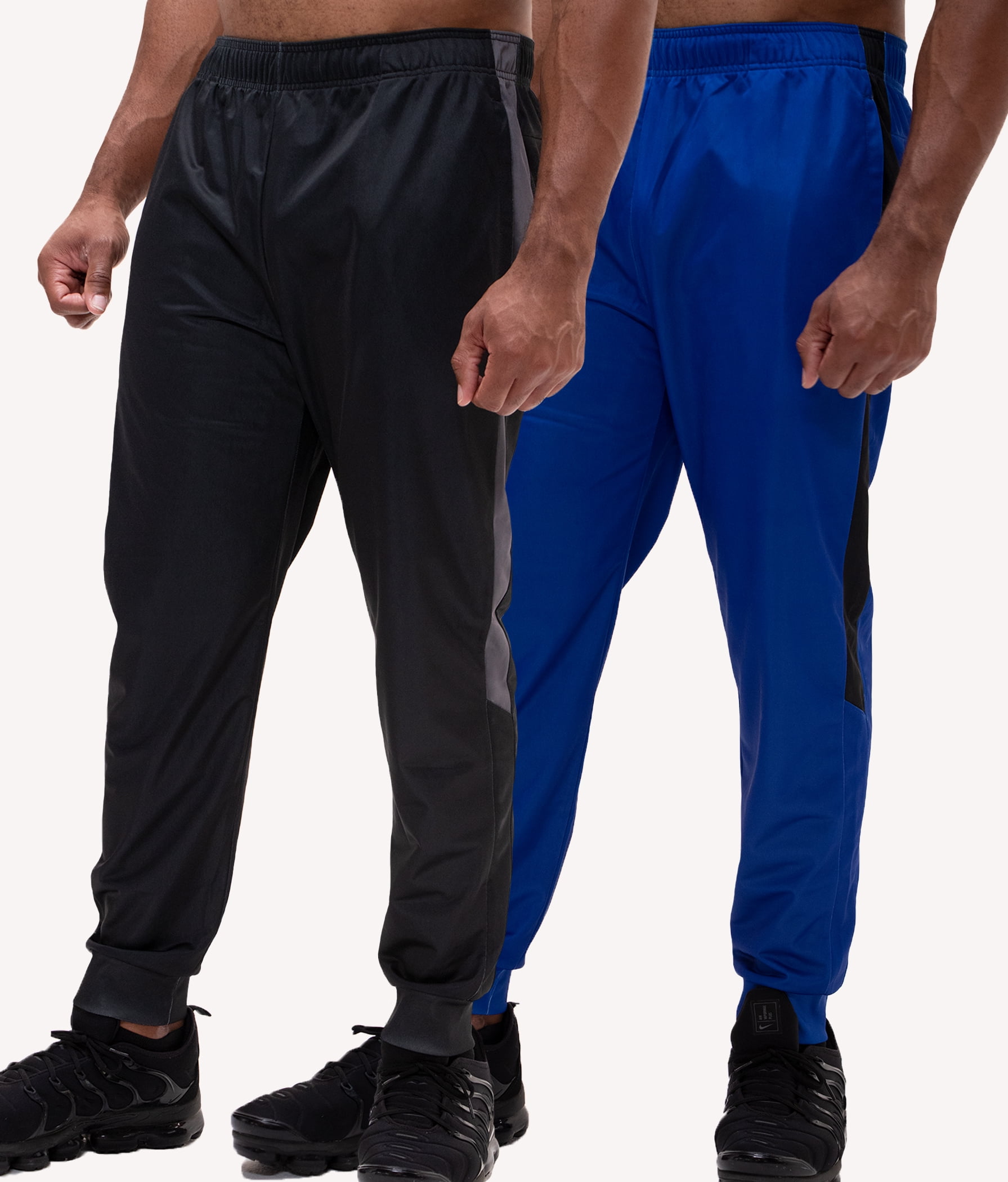 Real Essentials 3 Pack: Men's Mesh Athletic Gym Workout Lounge Open Bottom  Sweatpants with Pockets (Available In Big & Tall) 