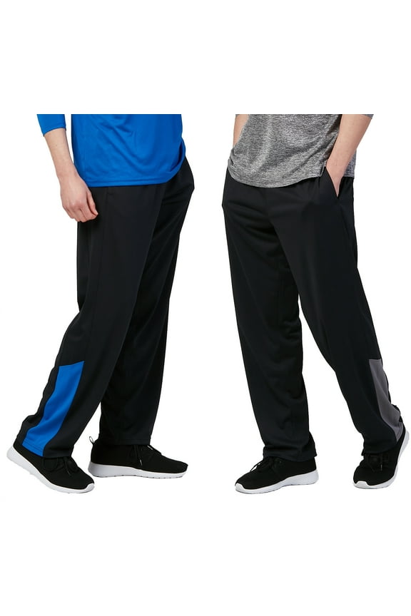 2 Pack Men's Active Performance Workout Athletic Training Sweatpants Gymwear