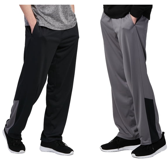 DEVOPS 2 Pack Men's Active Performance Workout Athletic Training Sweatpants Gymwear
