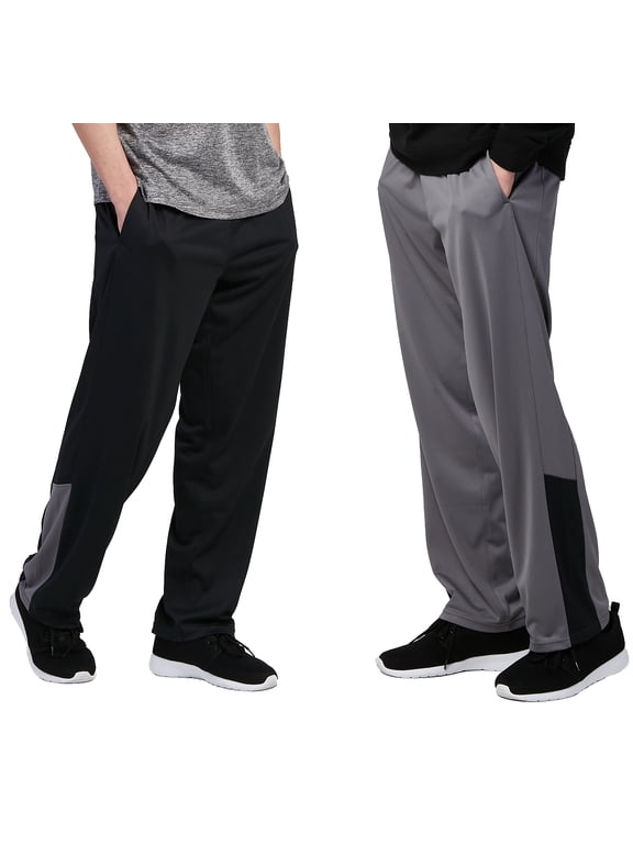 2 Pack Men's Active Performance Workout Athletic Training Sweatpants Gymwear