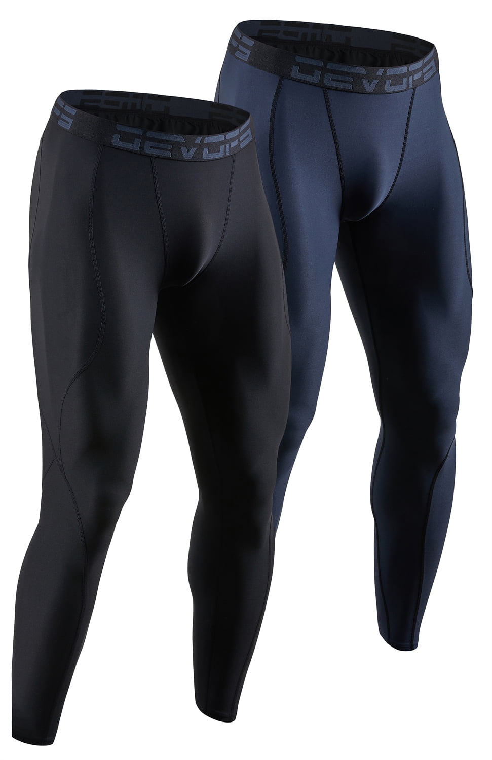 DEVOPS Men's Compression Shorts 3-Pack - Moisture Wicking Workout Underwear, Medium Black/Brick/Charcoal