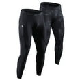 thumbnail image 1 of DEVOPS 2 Pack Men's Compression Pants Athletic Leggings With Pocket (X-Large, Black/Camo Black), 1 of 5