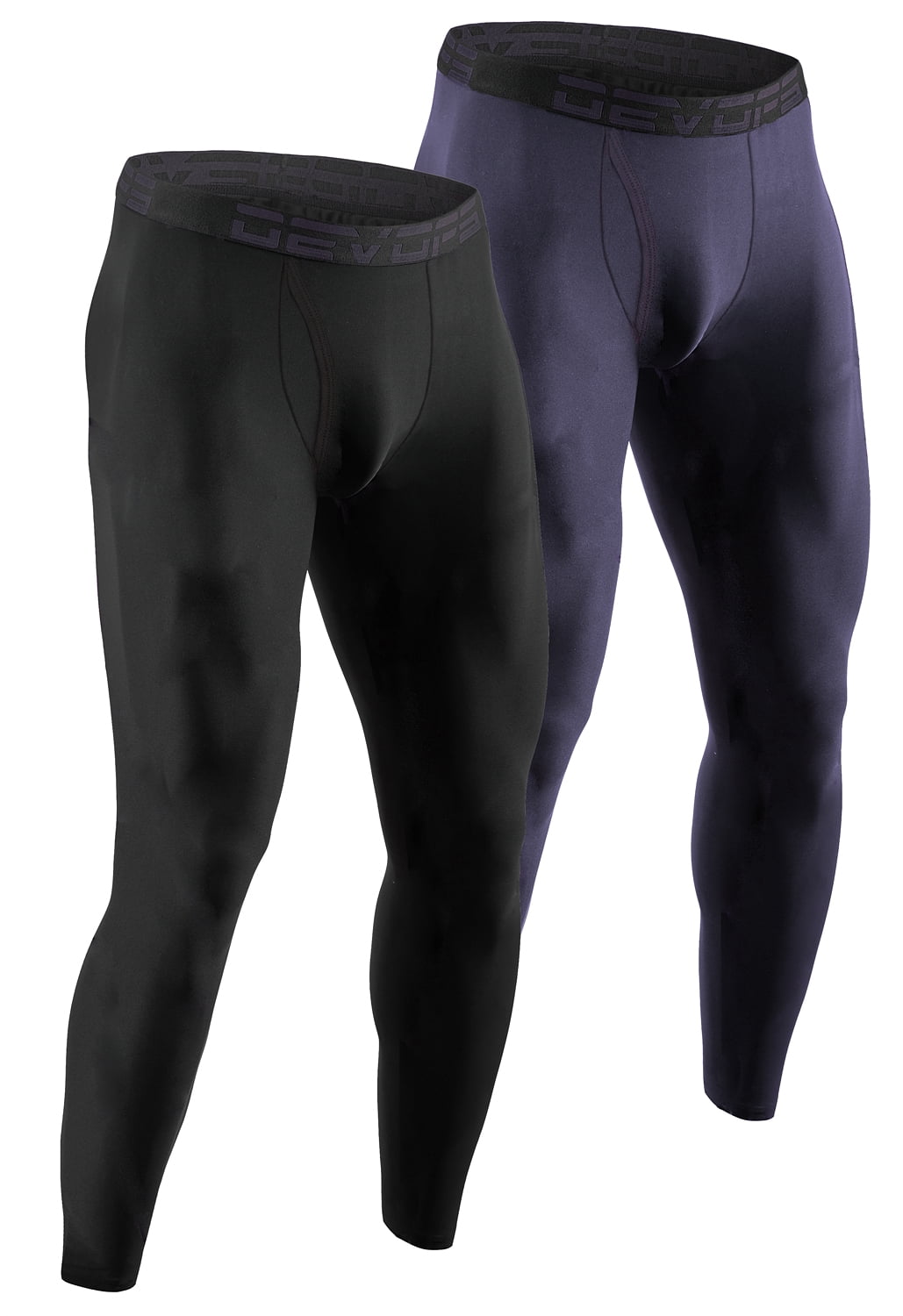 DEVOPS 2 Pack Men's thermal Heated Warm fleece lined Long Johns