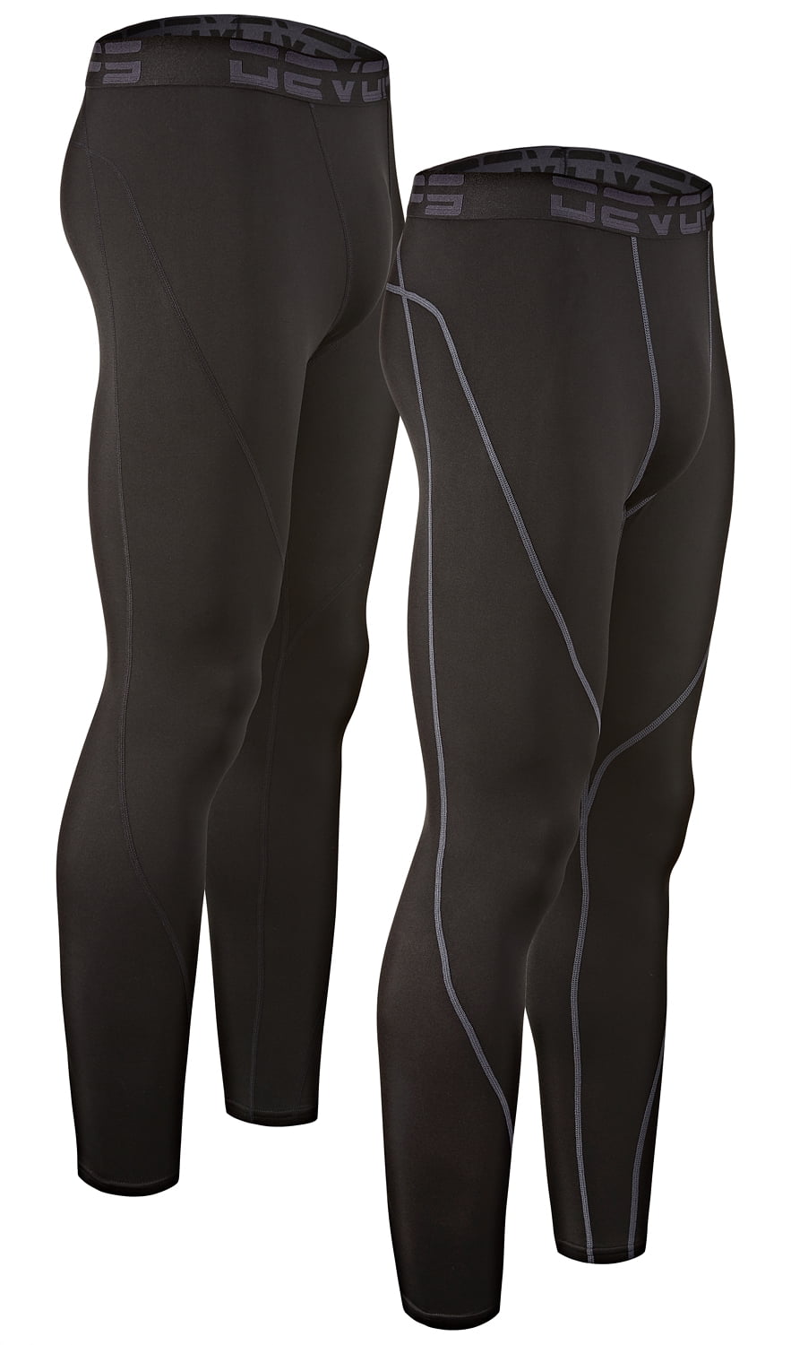 DEVOPS 2 Pack Men's thermal compression pants, Athletic sports Leggings