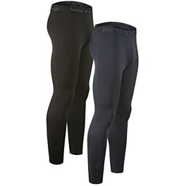 DEVOPS 2 Pack Men's thermal compression pants, Athletic sports Leggings  (2X-Large, Black/White) 