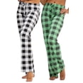 thumbnail image 1 of DEVOPS 2 Pack Women's Star Cotton Pajama Pants Sleepwear (Medium, Black/Mint), 1 of 7