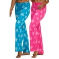 thumbnail image 1 of DEVOPS 2 Pack Women's Star Cotton Pajama Pants Sleepwear (Medium, Blue star/Pink star), 1 of 7