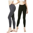 thumbnail image 1 of DEVOPS 2 Pack Women's Thermal Long Johns Underwear Leggings Pants (Small, Black/Charcoal), 1 of 7