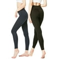 thumbnail image 1 of DEVOPS 2 Pack Women's Thermal Long Johns Underwear Leggings Pants (X-Large, Black/Navy), 1 of 7