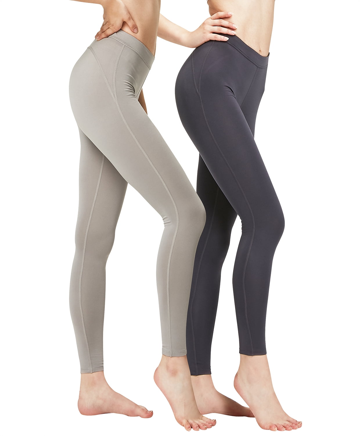DEVOPS 2 Pack Women's Thermal Long Johns Underwear Leggings Pants (X-Large,  Charcoal/Light Grey) 